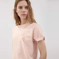 MANGO - Polera Estampada Manga Corta Mujer