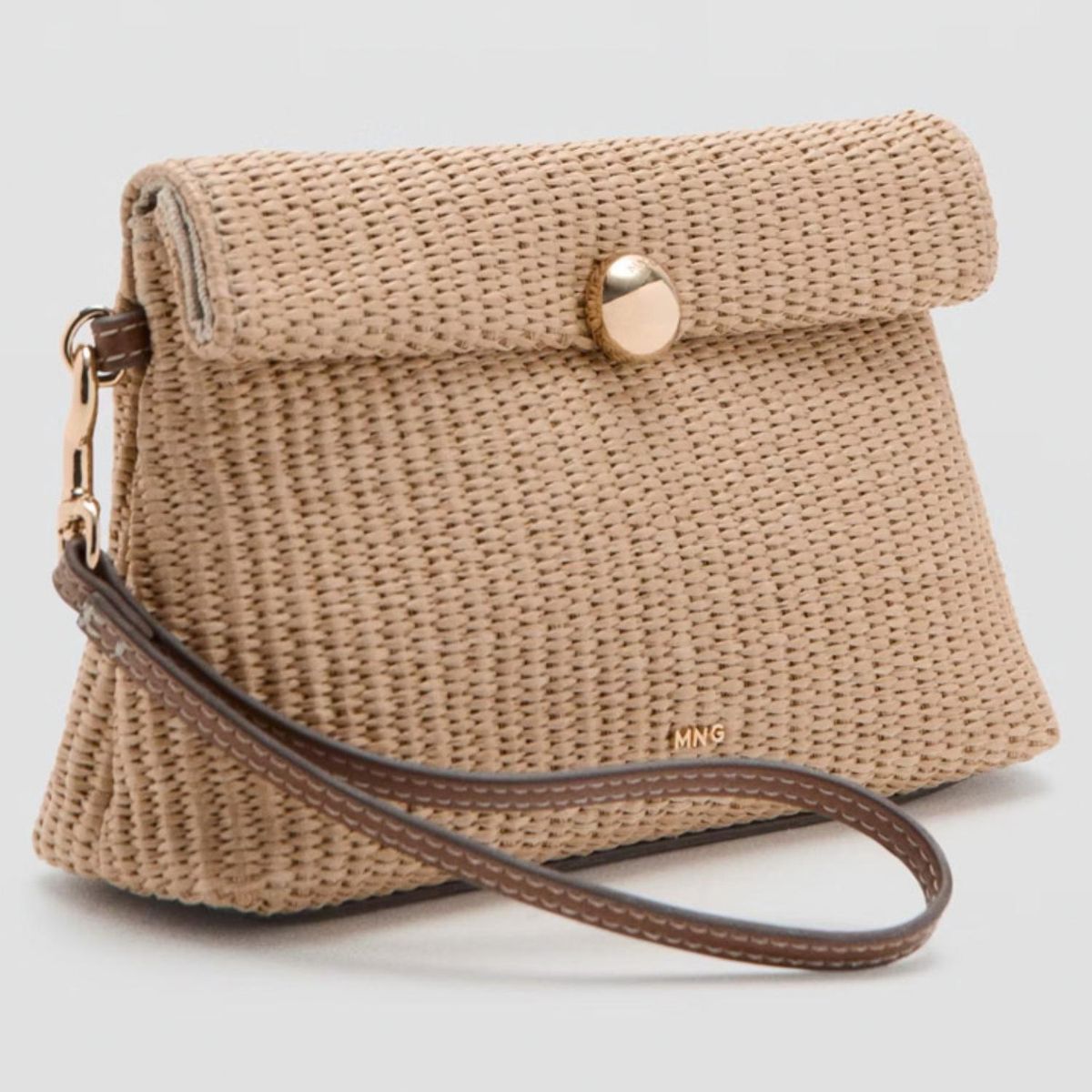 MANGO - Monedero Solapa Botón Mujer Mango
