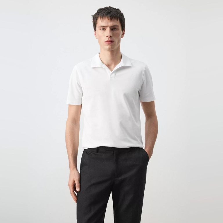 Polera De Piqué De Corte Ajustado Hombre