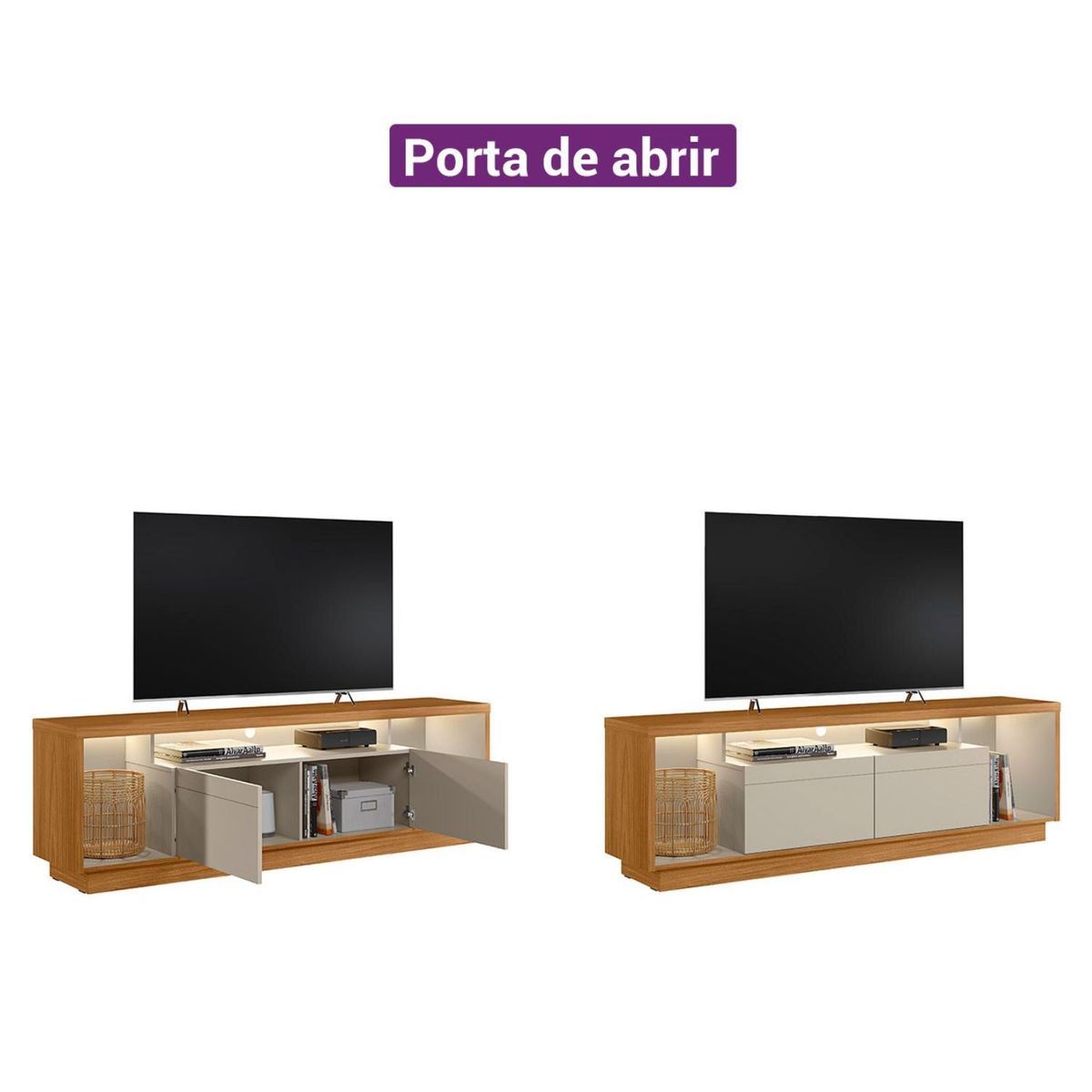 ALAIA HOME - Rack Estoril Con Led Tv 75" Alaia Home