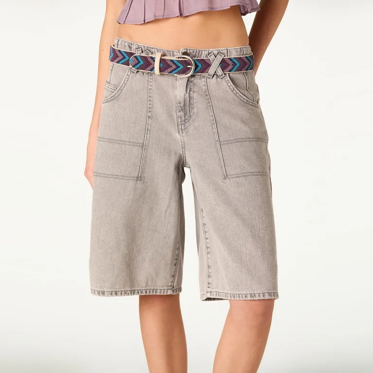 Bermuda Denim 100% Algodón Mujer