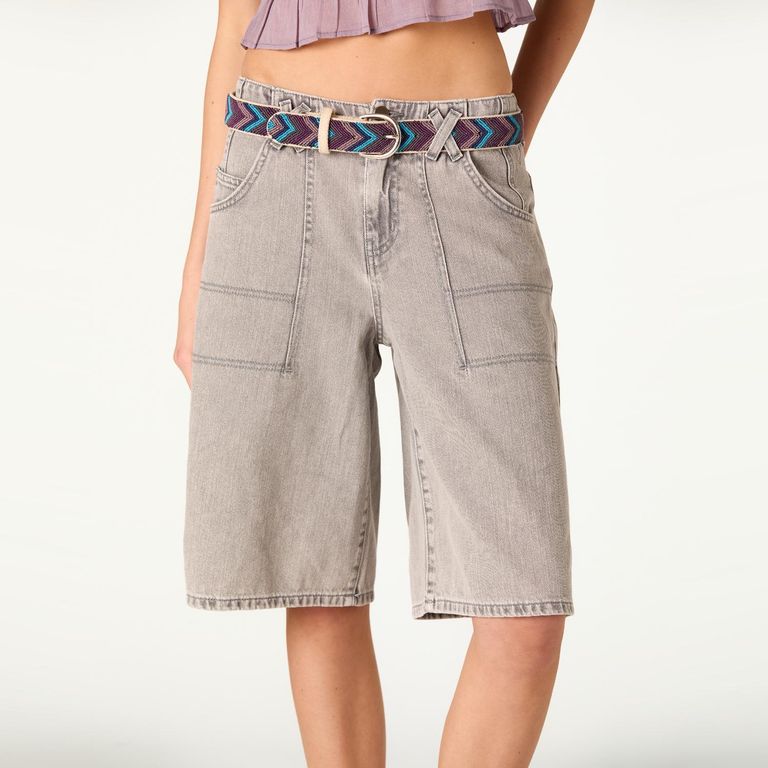 Bermuda Denim 100% Algodón Mujer