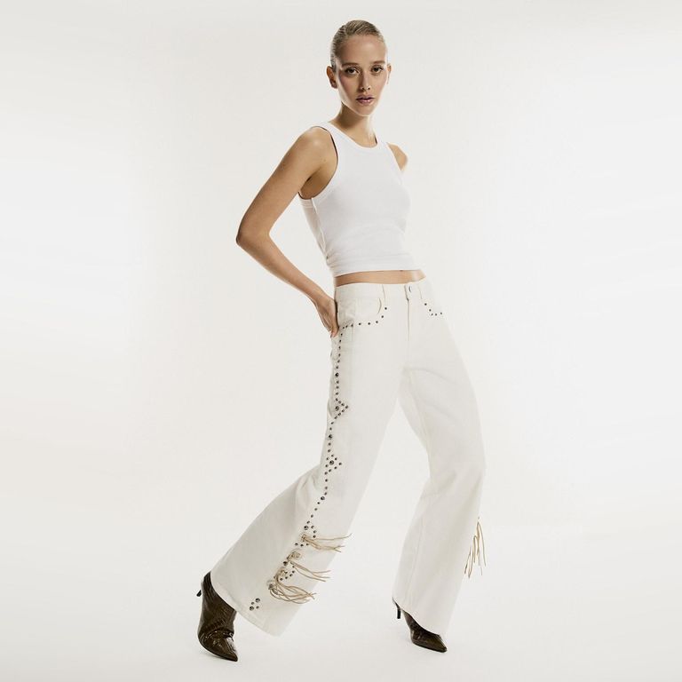 Pantalón Tachas Cowboy 100% Algodón Mujer
