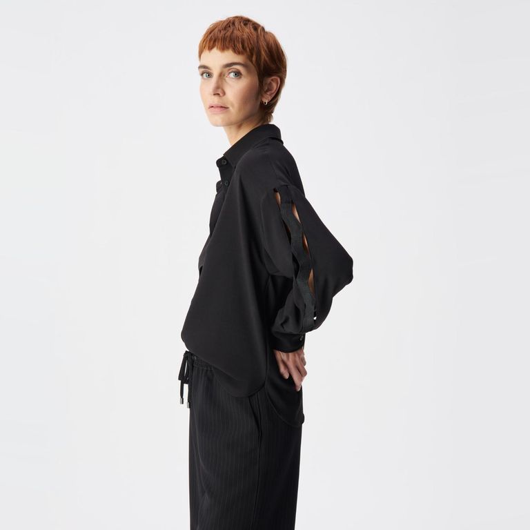 Blusa Detalles Manga Mujer
