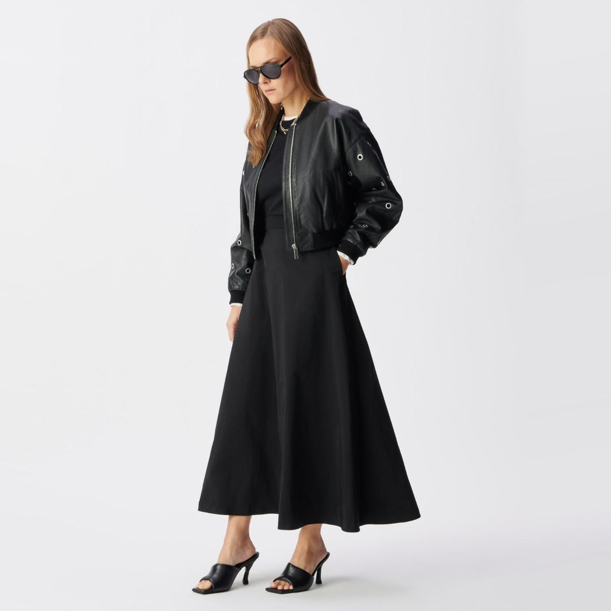 IKKS - Chaqueta Eyelets 100% Cuero Mujer IKKS