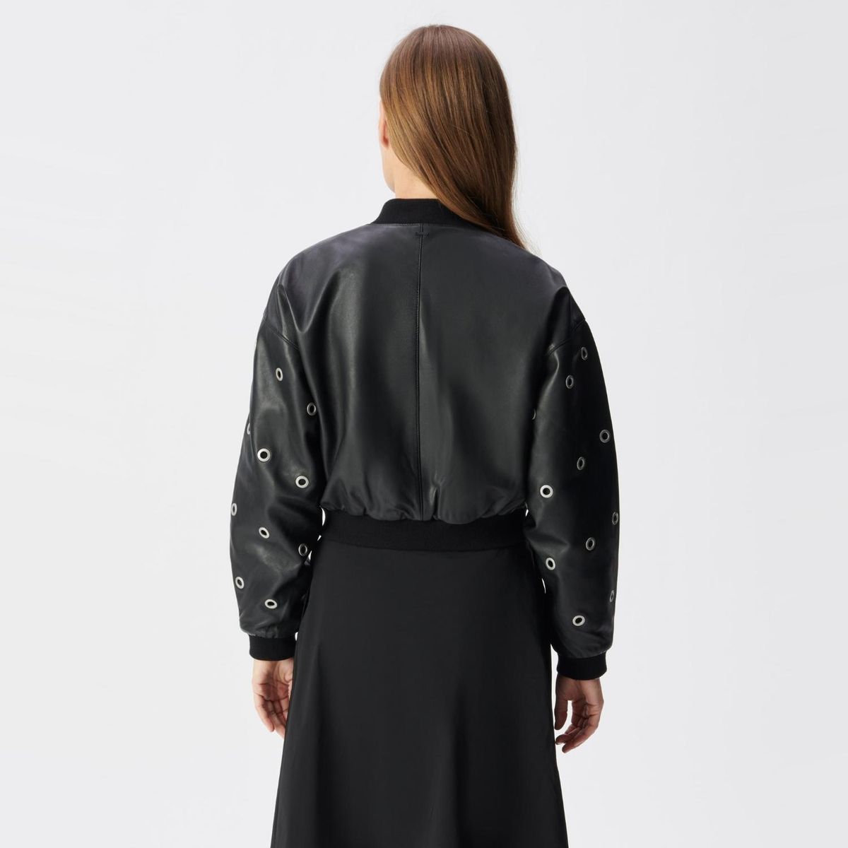 IKKS - Chaqueta Eyelets 100% Cuero Mujer IKKS