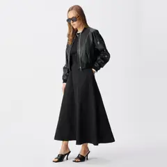 IKKS - Chaqueta Eyelets 100% Cuero Mujer