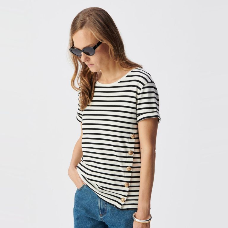 Polera Rayas 100% Algodón Mujer