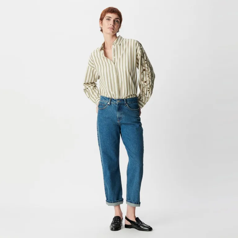 Blusa Rayas 100% Algodón Mujer