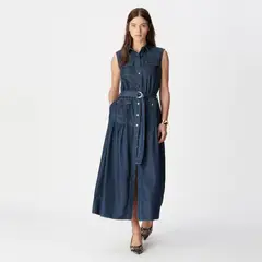 IKKS - Vestido Denim 100% Algodón Mujer