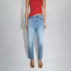 MANGO - Jeans Mom-Fit Tiro Alto