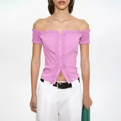 MANGO - Top Detalle Volantes