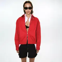 MANGO - Chaqueta Bomber Cuello Embudo Mujer