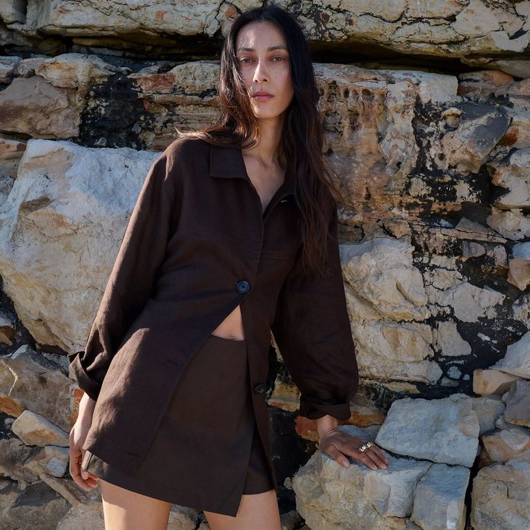 Falda Pantalón Lino Mujer