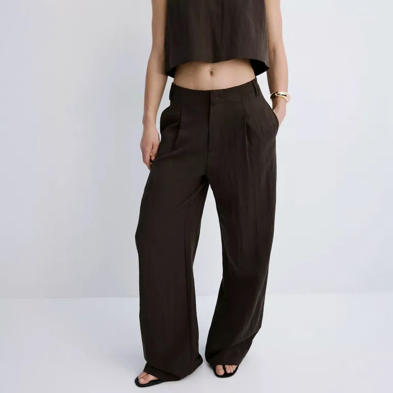 Pantalón Lyocell Tiro Medio Mujer