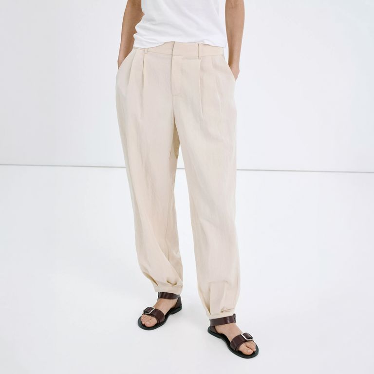 Pantalón Holgado De Lyocell Mujer