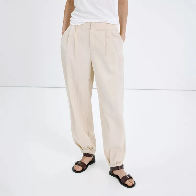 Pantalón Holgado De Lyocell Mujer