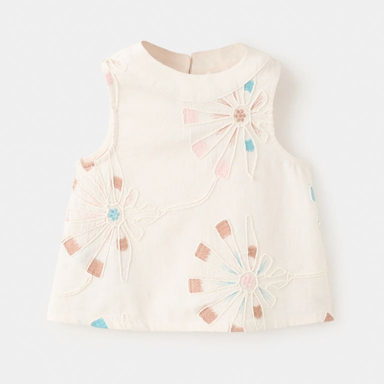 Blusa Detalles Bordados Bebé Niña