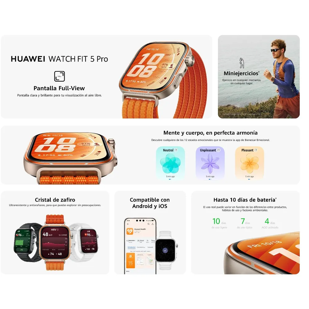 Huawei Watch Fit 5 Pro Negro, foto 5