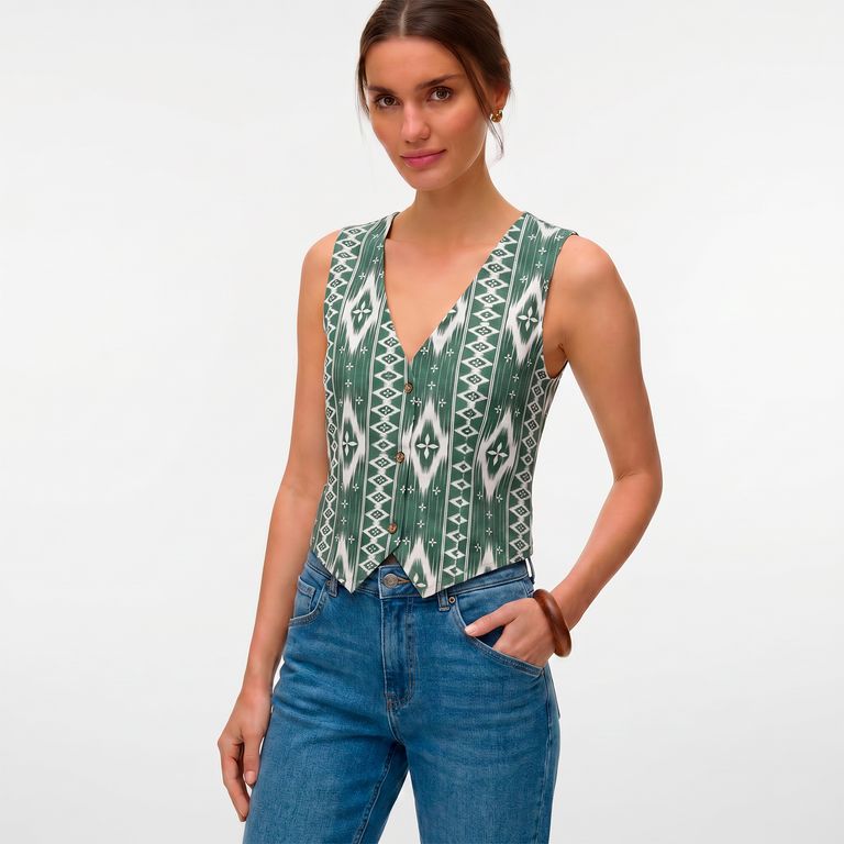 Vest Lino Mujer