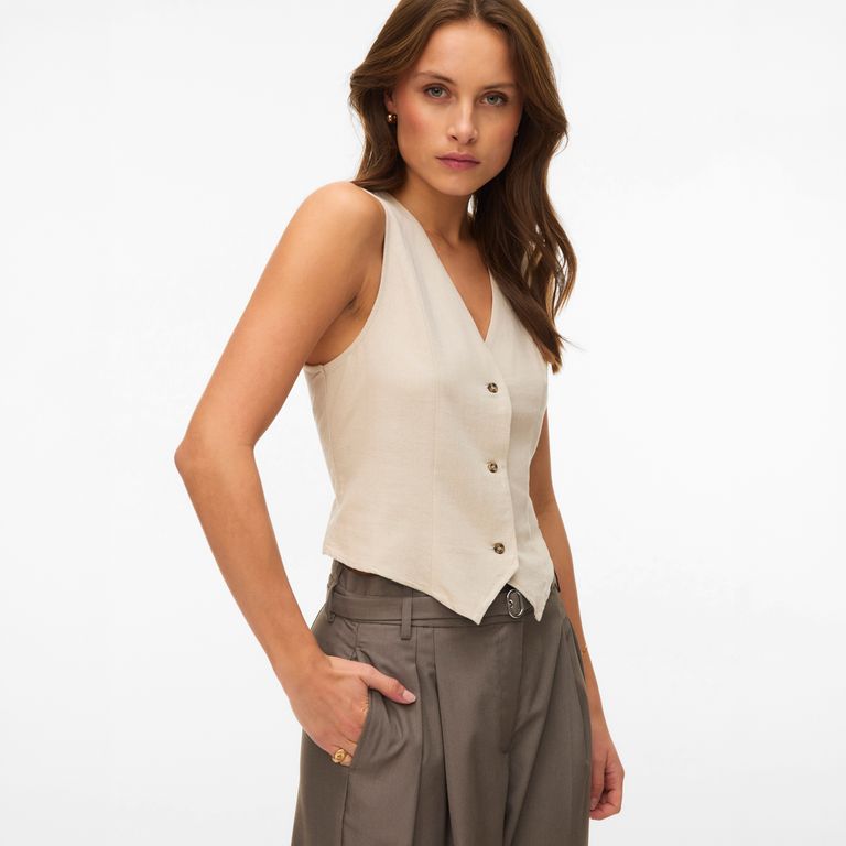 Vest Lino Mujer