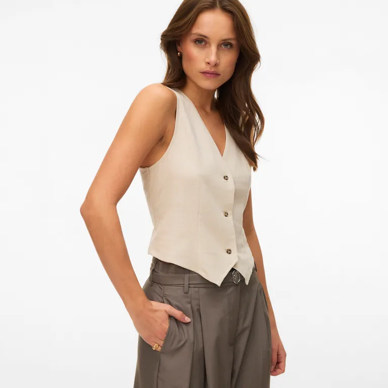 Vest Lino Mujer