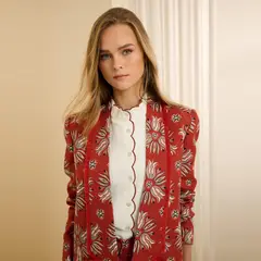 BYAN - Blazer Estampado Lino Mujer