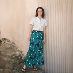 BYAN - Falda Estampada Algodón Mujer