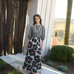 BYAN - Falda Estampada Algodón Mujer
