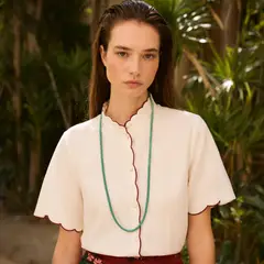 BYAN - Blusa Manga Corta 100% Lino Mujer