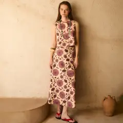 BYAN - Falda Peony Algodón Mujer
