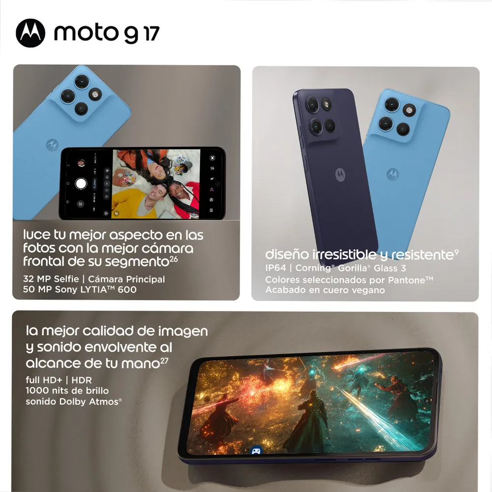 Motorola Moto G17 4G 128GB 4GB Arándano, foto 5