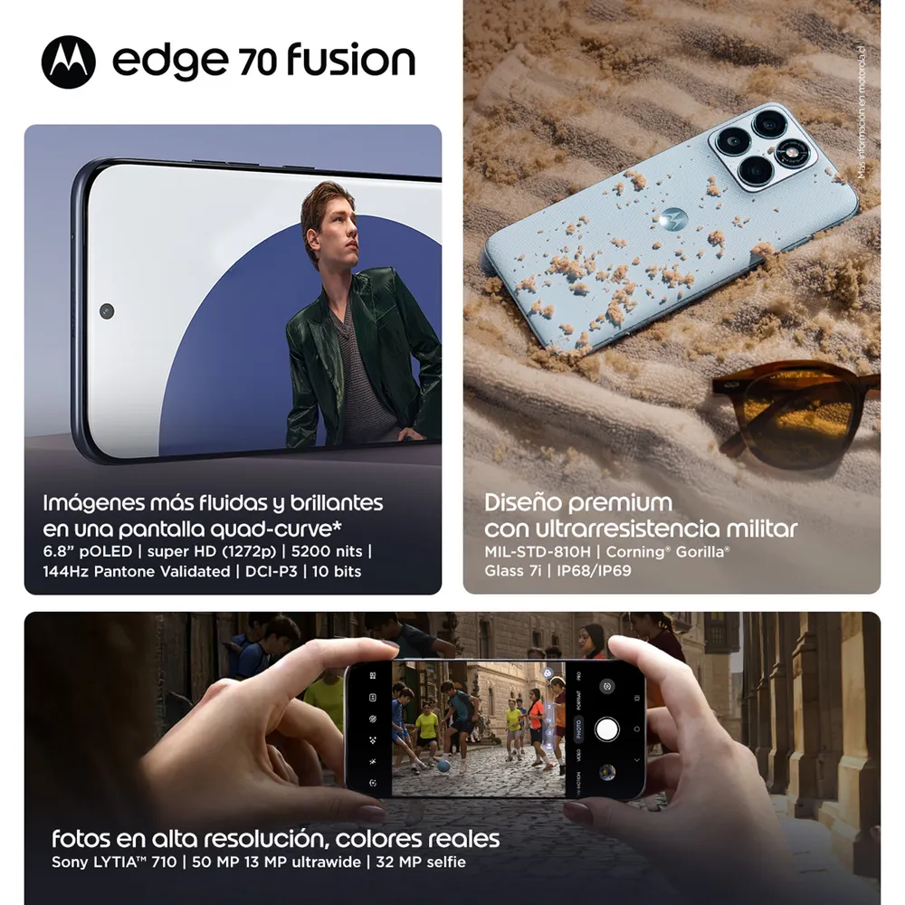 Motorola Edge 70 Fusion 256GB 8GB Celeste, foto 5