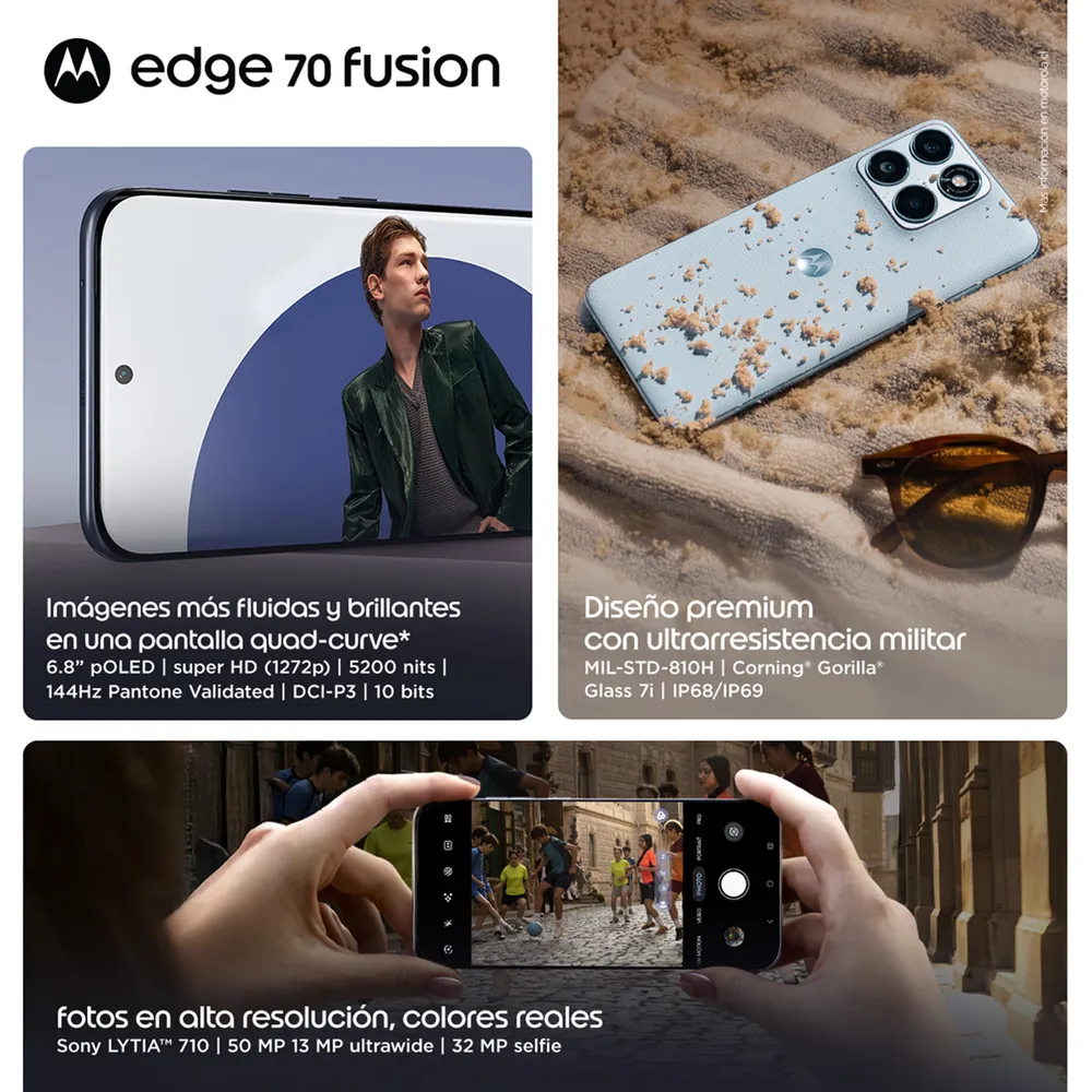 Motorola Edge 70 Fusion 5G 256GB 8GB Azul, foto 5