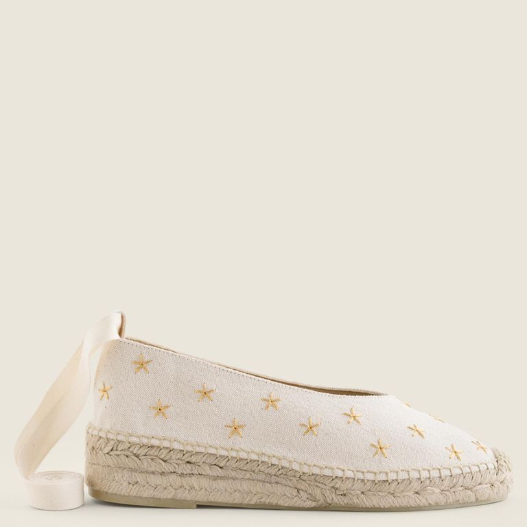 Alpargata Mujer Blanco Estrellas