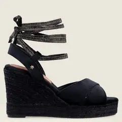 PITUSAS - Alpargata Mujer Negro Terciopelo