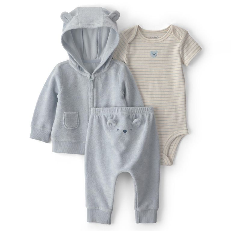 Conjunto Bath 3 Piezas Pantalón, Polerón y Body Bebé Niño