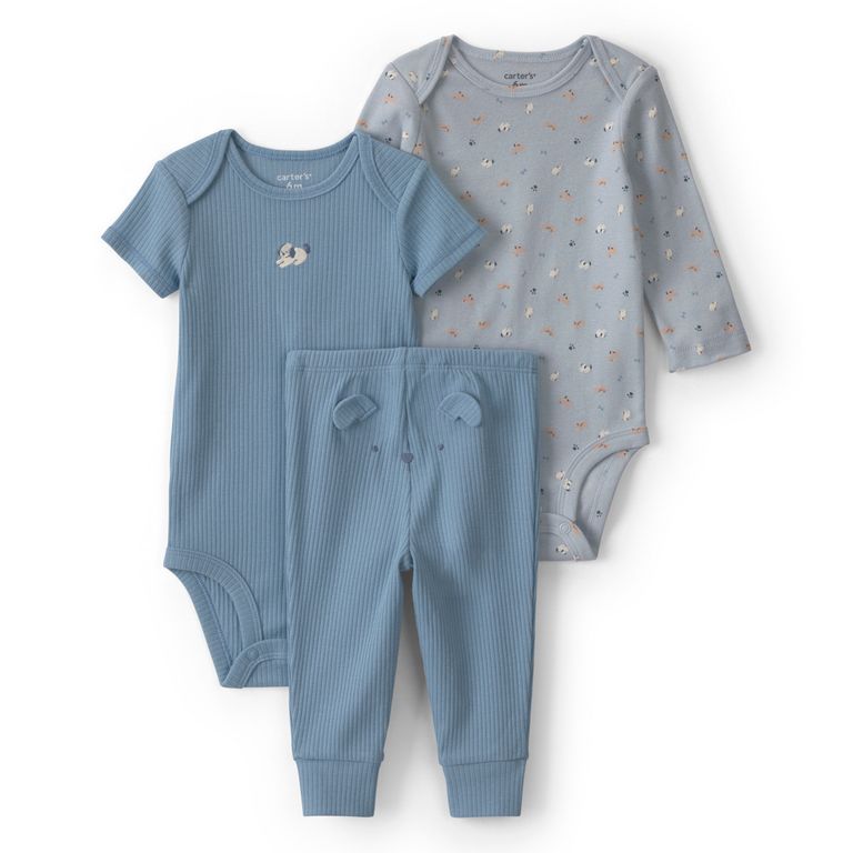 Conjunto 3 Piezas Pantalón y Dos Body Bebé Niño