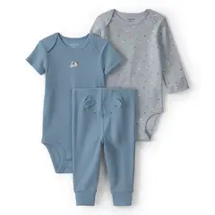 CARTER'S - Conjunto 3 Piezas Pantalón y Dos Body Bebé Niño