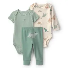 CARTER'S - Conjunto 3 Piezas Pantalón y Dos Body Bebé Niño