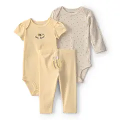 CARTER'S - Conjunto 3 Piezas Calza y Dos Body Bebé Niña