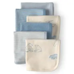 CARTER'S - Paños de Lavado Pack 6 Unidades Bebé Niño Carter´s
