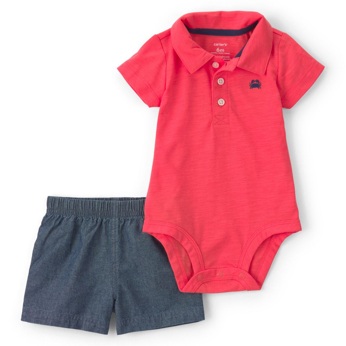 CARTER'S - Conjunto 2 Piezas Polera y Short Bebé Niño