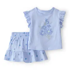 CARTER'S - Conjunto 2 Piezas Polera y Falda Bebé Niña