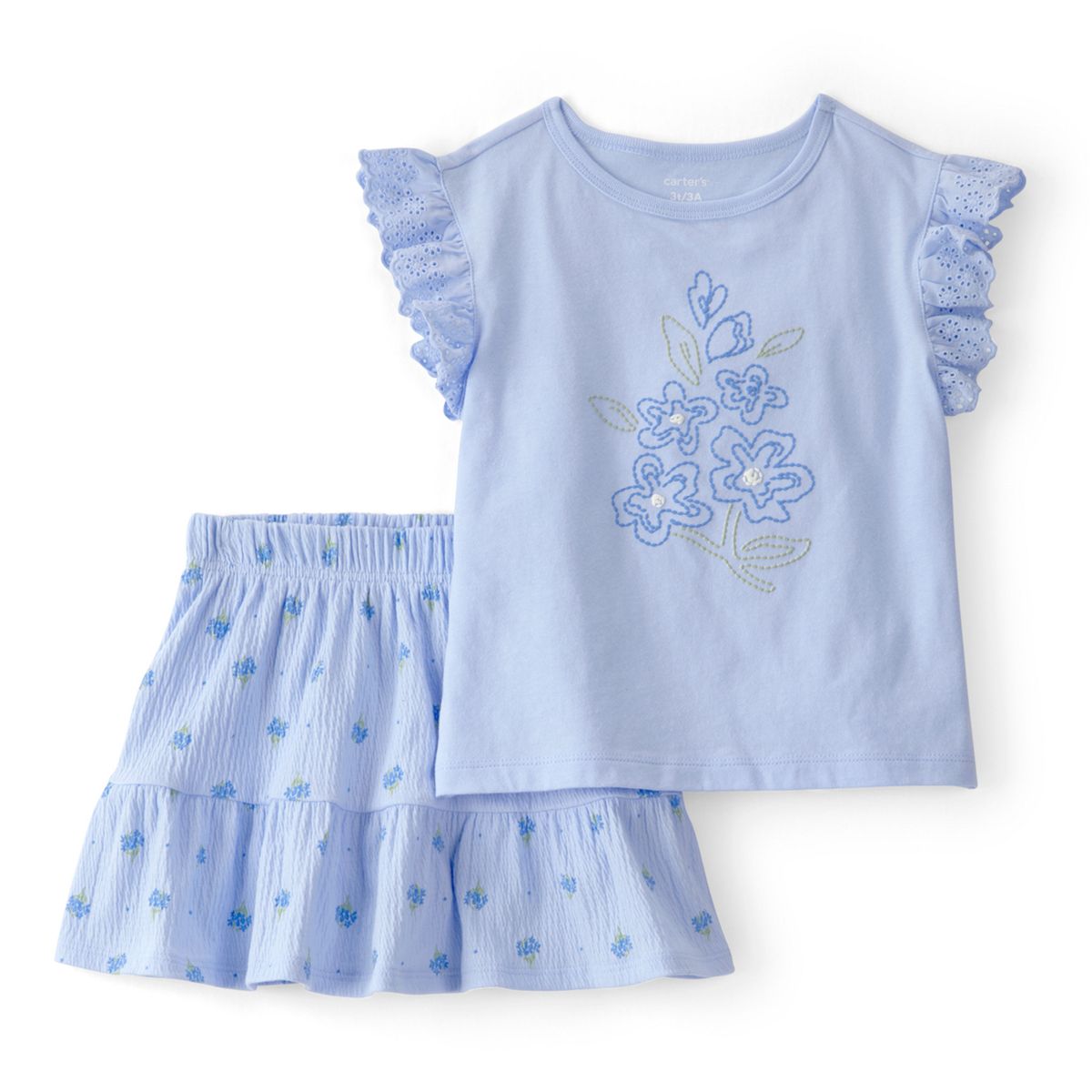 CARTER'S - Conjunto 2 Piezas Polera y Falda Niña Carter´s