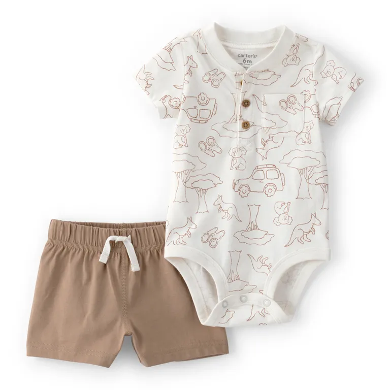 Conjunto 2 Piezas Polera y Short Bebé Niño
