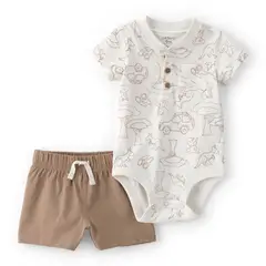 CARTER'S - Conjunto 2 Piezas Polera y Short Bebé Niño