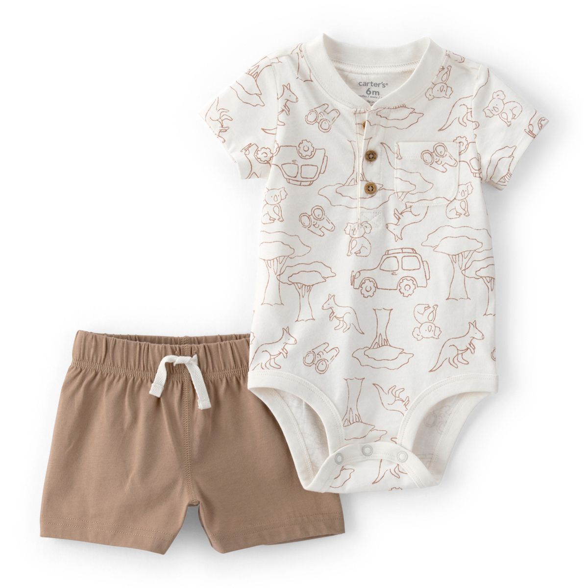 CARTER'S - Conjunto 2 Piezas Polera y Short Bebé Niño