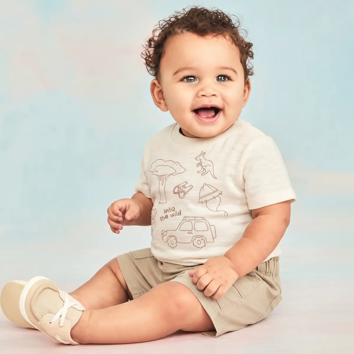 CARTER'S - Conjunto 3 Piezas Polera, Body y Short Bebé Niño