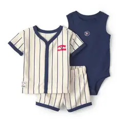 CARTER'S - Conjunto 3 Piezas Polera, Body y Short Bebé Niño Carter´s